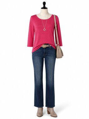 Sweet Pea by New York & Company Pink Bow Back Sweater – Size L 🎀✨